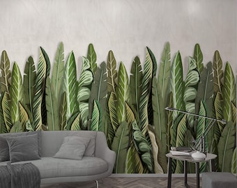 NEWROOM non-woven wallpaper [2.70 x 1.59 m] seamlessly large areas possible - photo wallpaper jungle leaves primeval forest Made in Germany