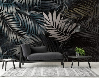 NEWROOM non-woven wallpaper [2.8 x 3.71 m] seamlessly large areas possible - photo wallpaper jungle palm leaves made in Germany