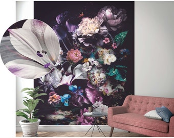 NEWROOM non-woven wallpaper [2.70 x 2.12 m] seamlessly large areas possible - photo wallpaper flowers roses Made in Germany