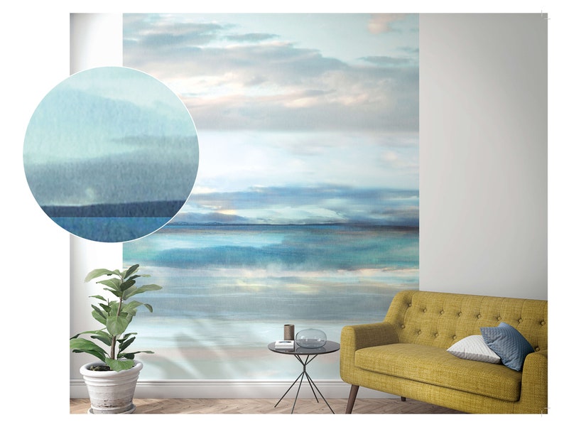 NEWROOM non-woven wallpaper 2.70 x 2.12 m seamlessly large areas possible photo wallpaper sky sea beach Made in Germany image 2