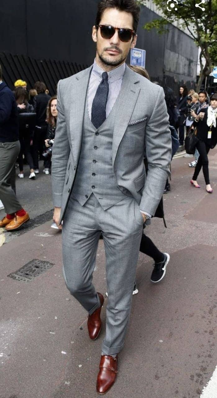 Men Suits Luxury Designer Wedding Groom Wear Suit Gray Tuxedo - Etsy