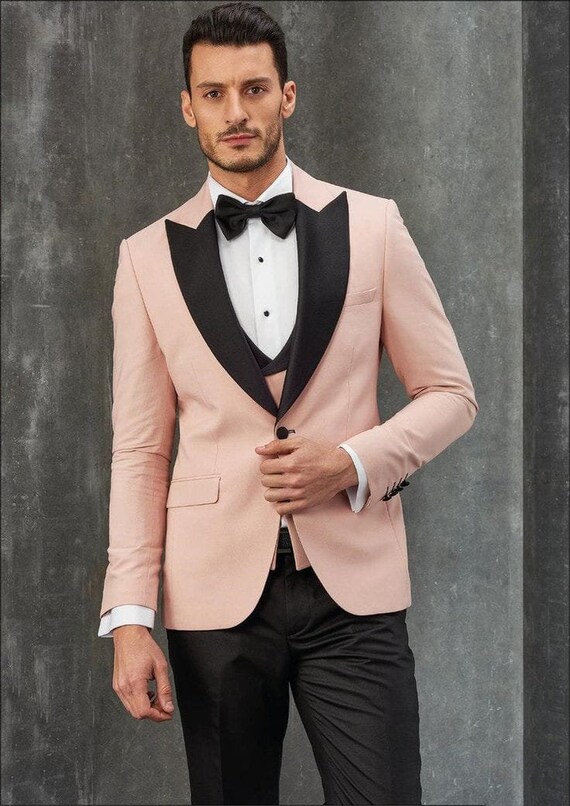 Prom Suits & Prom Tuxedos, White & peach prom suits