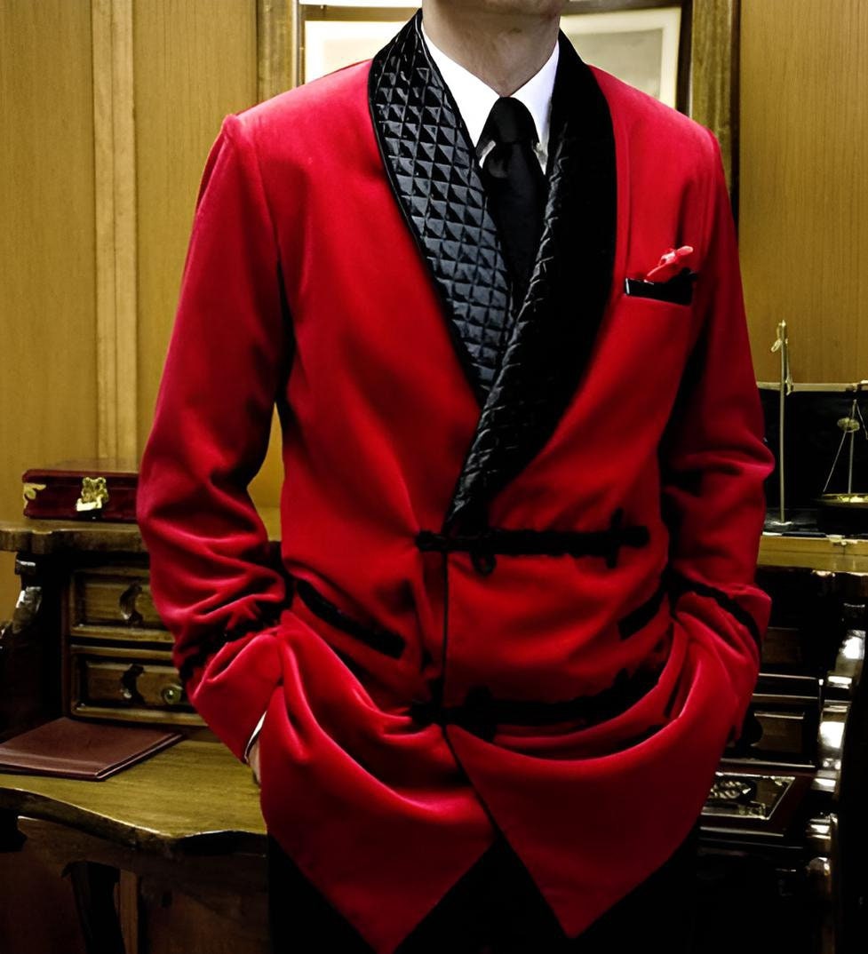 LE NOEUD PAPILLON: Smoking Jackets Made To Order  Smoking jacket, Velvet  smoking jacket, Party wear blazers