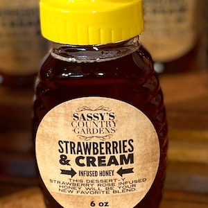 Strawberry & Cream Infused Honey 8oz