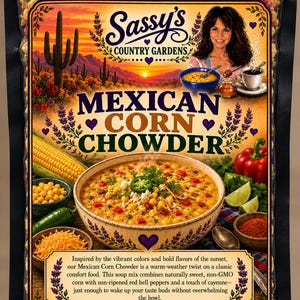 Mexican Corn Chowder Soup Mix, Creamy Southwest Corn Soup, Easy Dinner Mix