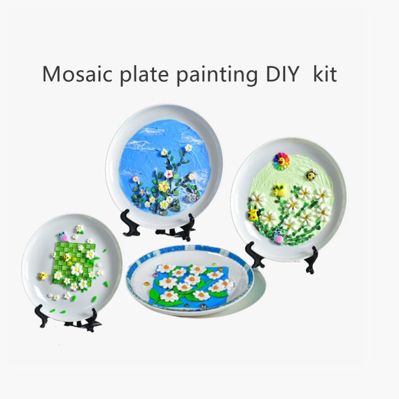 Mosaic Resin Tray DIY Kitmosaic Art Kitdiy Craft Mosaic Etsy