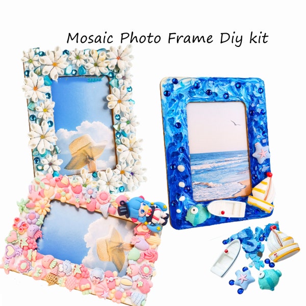 Mosaic Photo Frame DIY  Kit, Handmade Photo Frame,Home Handcraft DIY, Home Decor Ornaments,Birthday gift,DIY gifts,Teacher gifts