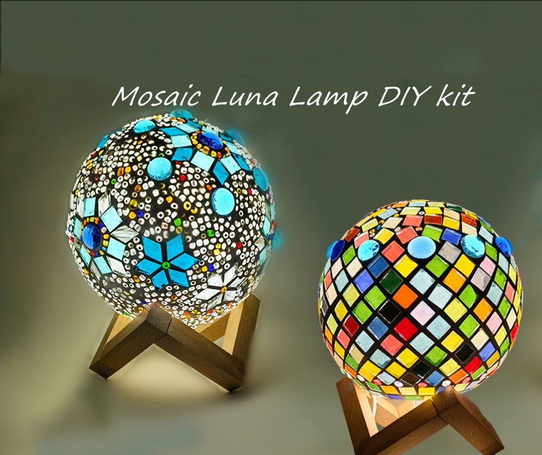 Mosaic Lamp DIY Kit,stained Glass Kit,crafts Kit for Adult,desk Lamp Do It Yourself,birthday