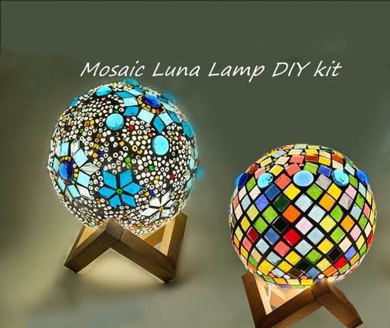 Kit de bricolage de lampe en mosaïque, kit de vitrail, kit d'artisanat pour  adulte, lampe de bureau à faire soi-même, cadeau d'anniversaire pour  enfant, cadeau pour fils fille enfant elle lui 