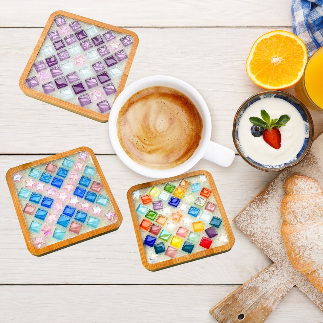 Mosaic Coaster Craft Kits for Adults,mosaic Kit,stained Glass Art Diy