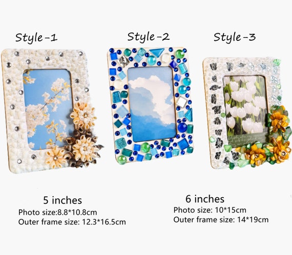 $3/mo - Finance DIY Mosaic Picture Frame Kit for Kids - Arts and Craft Kits  for Girls & Boys - Crafts for 6-14 Year Old - Photo Birthday Gifts for Ages  6