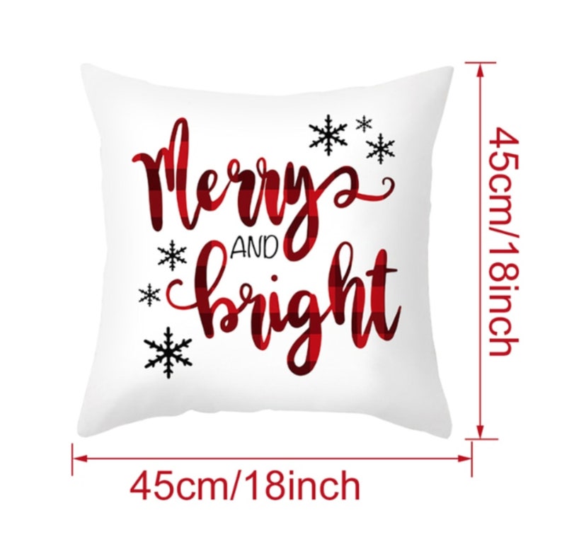 45cm Christmas Cushion Cover Navidad Merry Christmas Decorations for Home 2022 Christmas Noel