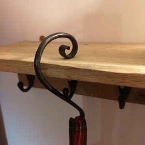 Stocking hanger - Blacksmith, Christmas, Wrought Iron, Shelf, Artisan, Handmade, Forged