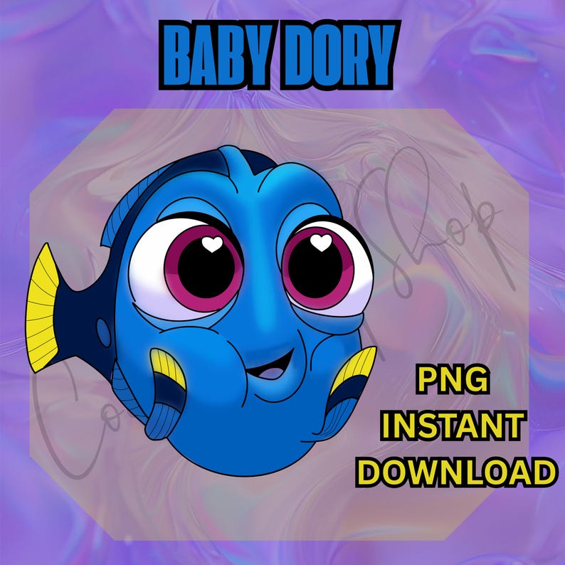 Baby Dory PNG | Cartoon Fish Clipart, Stickers (digital Download) - Etsy