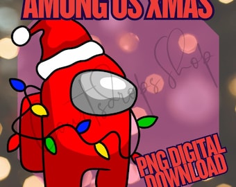 Christmas Among Us PNG – Festive Crewmate Clipart (Digital Download)