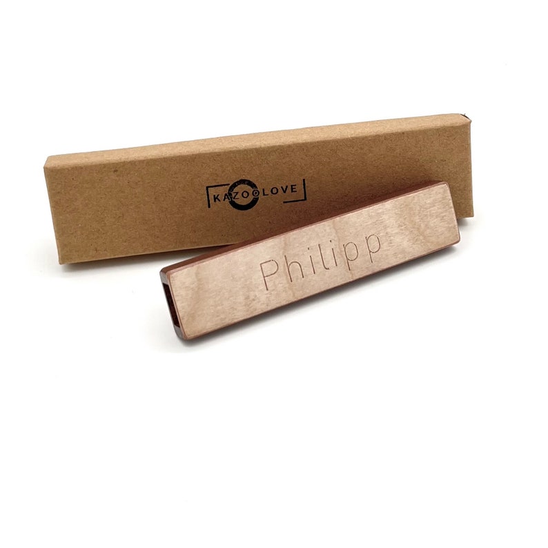 Personalizable Professional Kazoo Made of Wood Walnut Rich Warm Sound