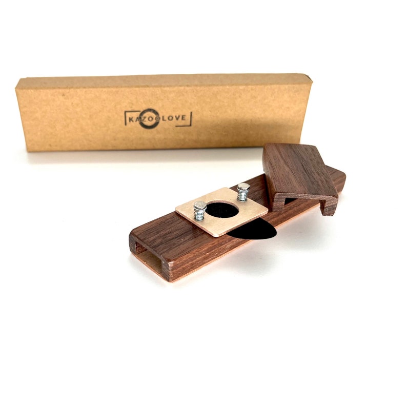 Personalizable Professional Kazoo Made of Wood Walnut Rich Warm Sound