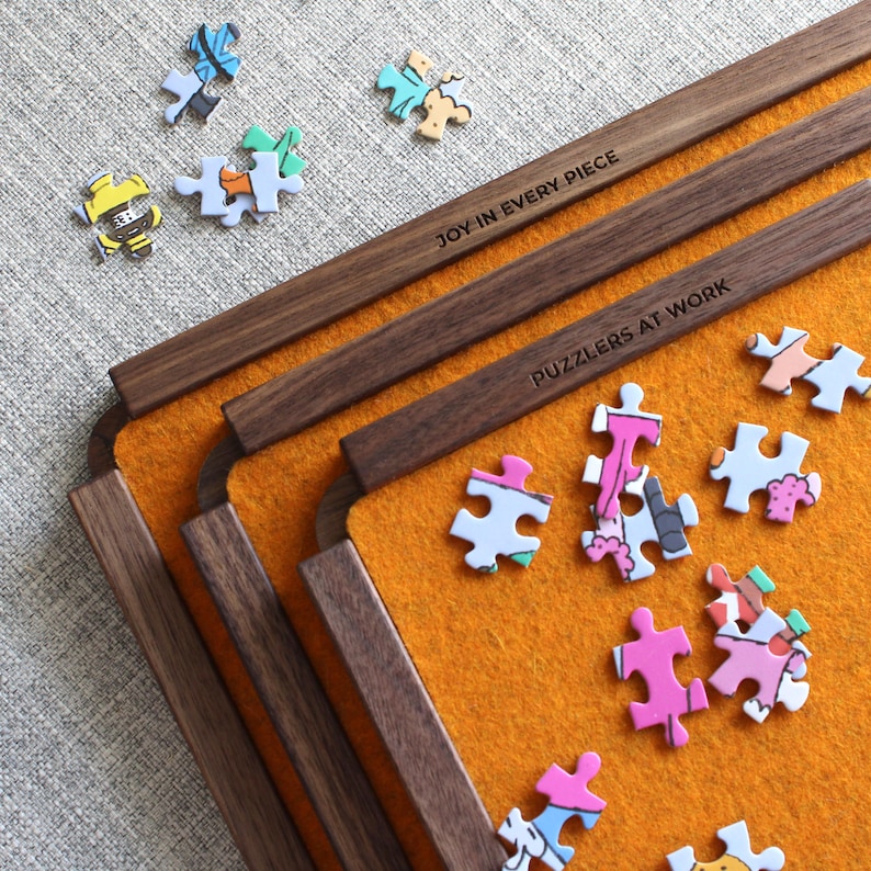 Complement Puzzle Personalized Puzzle Sorting Trays – Handcrafted Wooden Nesting Trays ...