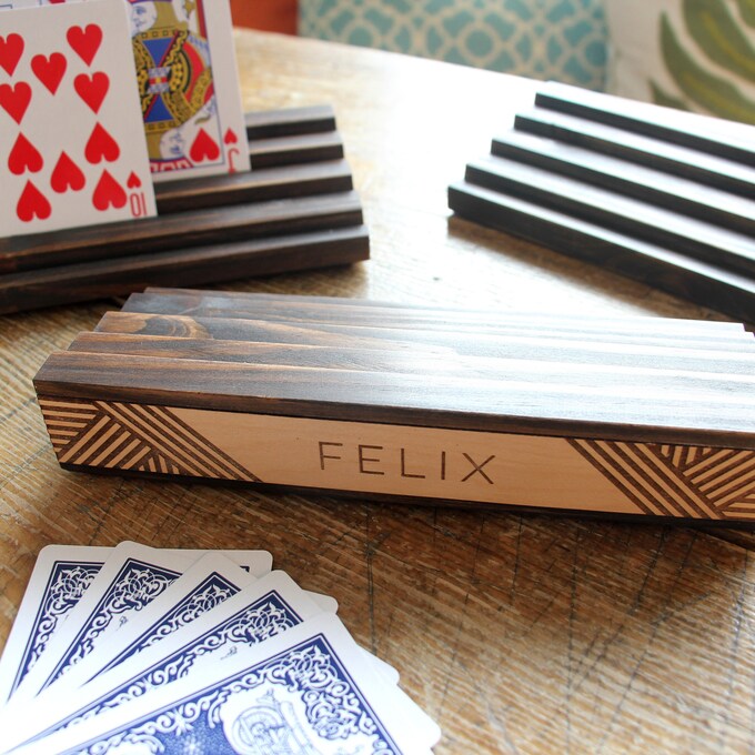 さらに100円引き◆MISCHIEF◆RHOMBUS CLASSIC CARD HOLDER Personalized Playing Card Holders – Mid-Century Modern