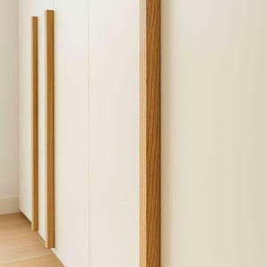Tiradores de armario de madera de roble de 5 a 150 cm: Tiradores de cajón de madera minimalistas, compatibles con IKEA Pax