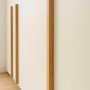 Oak Wood Handles 90-120cm – Minimalist Wardrobe Handles – Long Wooden Pulls for IKEA Pax Upgrade & Cabinets