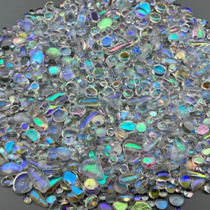 COE90 Mini Dichro Bits (Dichroic dots) for fused glass art projects! Sold in 1 ounce packages!