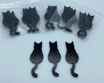 COE 90 59mm Black Opal precut cat on 3mm glass for glass fusing. 3pk