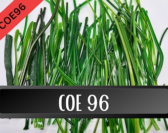 COE96 Green Mix STICKS, GRASS, and STEMS  Vitrigraph pack! 3 oz package! COE96 COE96 COE96