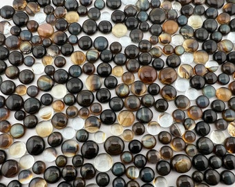 COE90 "Petrified" Dots for fused glass art projects (Petrified Wood- REACTIVE)!!! 1 oz. Pack