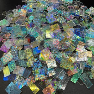 COE90 Mixed Dichroic squares and rectangle sampler pack! 1 ounce pack!