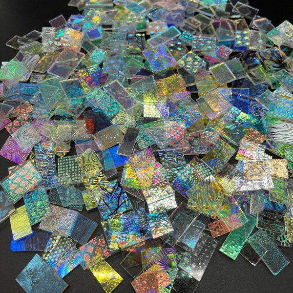 COE90 Mixed Dichroic squares and rectangle sampler pack! 1 ounce pack!