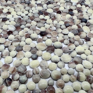 COE90 &quot;Cabernet Cream&quot; Dots for fused glass art projects (Plum and French Vanilla Streaky)!!! 1 oz. Pack