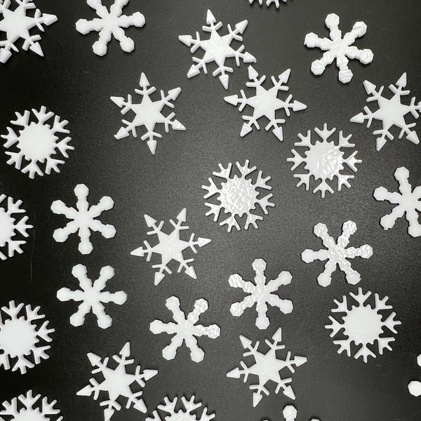 COE90 Snowflake set cut on 3mm Dense White Opal Fusible Art Glass!  3 Pack!