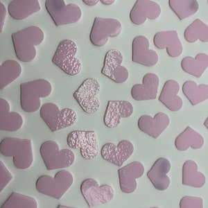 COE 90 22mm Petal Pink Opal precut hearts on 3mm glass for glass fusing.  3pk