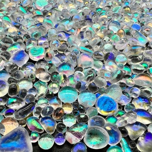 Cool Colors Fusible Glass COE 90 Microwave Kiln Combo Pack - Dots, Stringfetti, And Frit Blend + Murrine