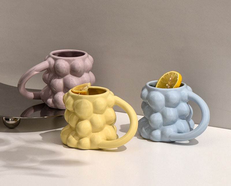 Tasse de Raisin Tasse en Céramique Personnalité Créative d'eau Coupe Ballon Couple