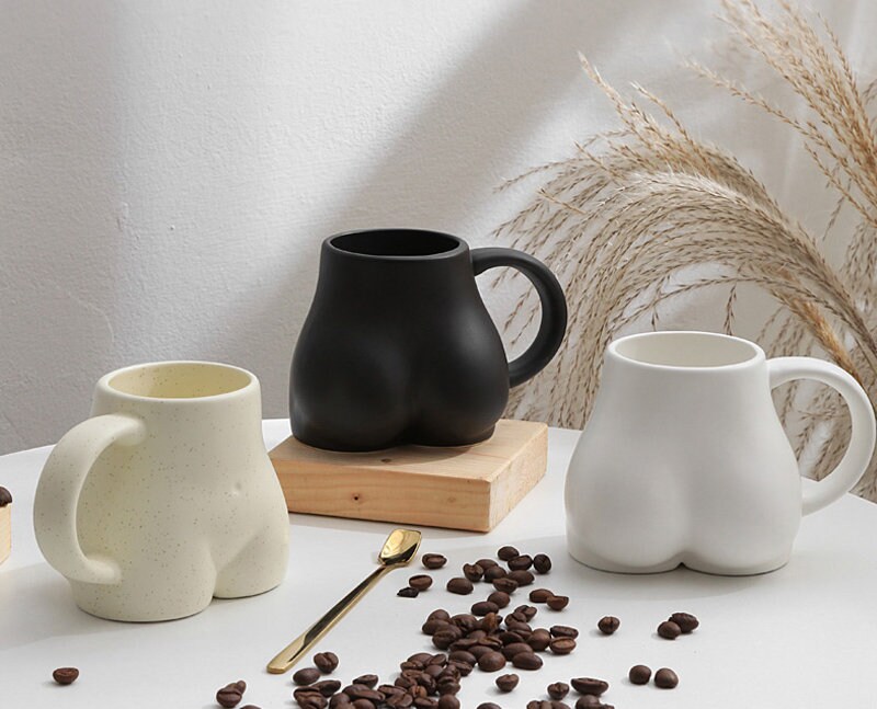 Mug Pour Le Visage, Tasse en Céramique Couple, à Café Peinte Or, Personnalisée, Cadeau