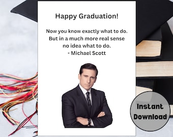 Michael Scott The Office Printable Graduation Card