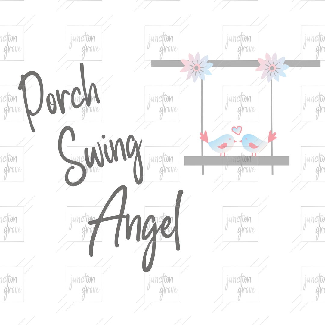 SVG Porch Swing Angel Digital Download Cut File Cricut Silhouette SVG