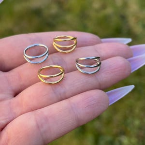 Silver/Gold Conch Piercing, Surgical Steel Hinged Ring for Cartilage/Helix/Daith/Tragus/Earlobe, Nose Hoop Body Jewellery, 16G 1.2mm 8/10mm