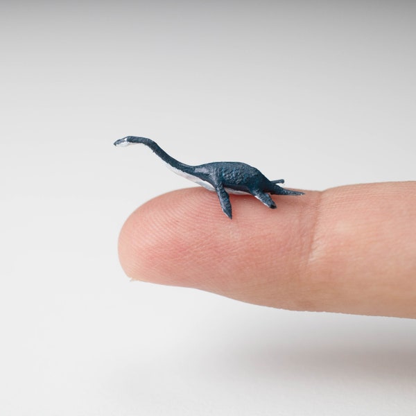 Hand-Painted Miniature Loch Ness Monster(Plesiosaurus) Mini/Micro Figurines for DIY, Jewelry, Dioramas, Resin, Book Nook.