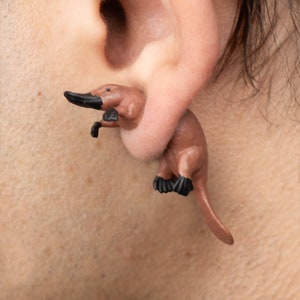 Hand Painted Platypus Earrings - 3D Printed