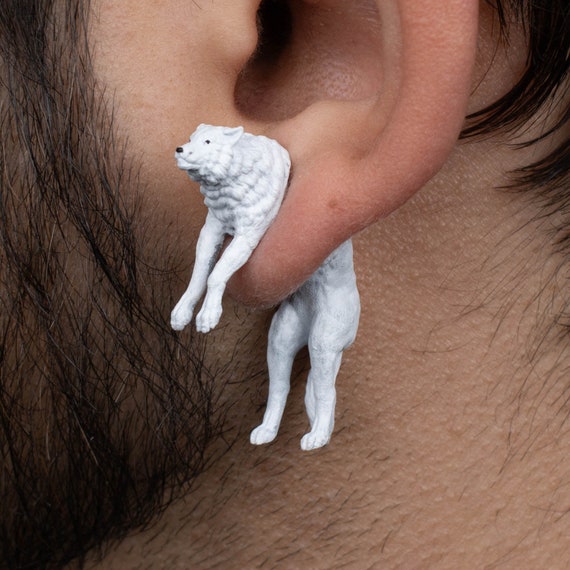 Boucles D'oreilles Loup Gothique En Acier Inoxydable - Pour Hommes Et Femmes - Style Vintage Rock Punk - Cadeau Idéal
