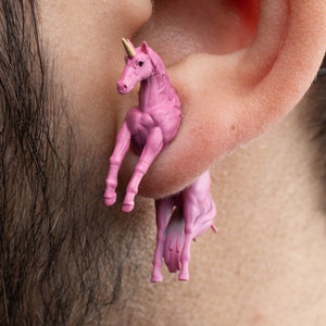 Hand Painted Unicorn Earrings - 3D Printed