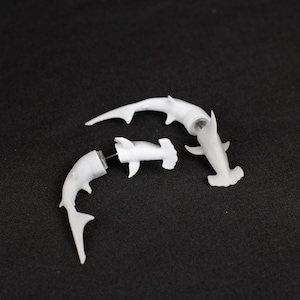 Hammerhead Shark Earrings Hand-Painted 3D Printed Quirky Funny Weird Gift image 4