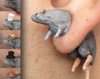 Taxidermy Rat Tail Earrings Real Rats Oddities - Etsy