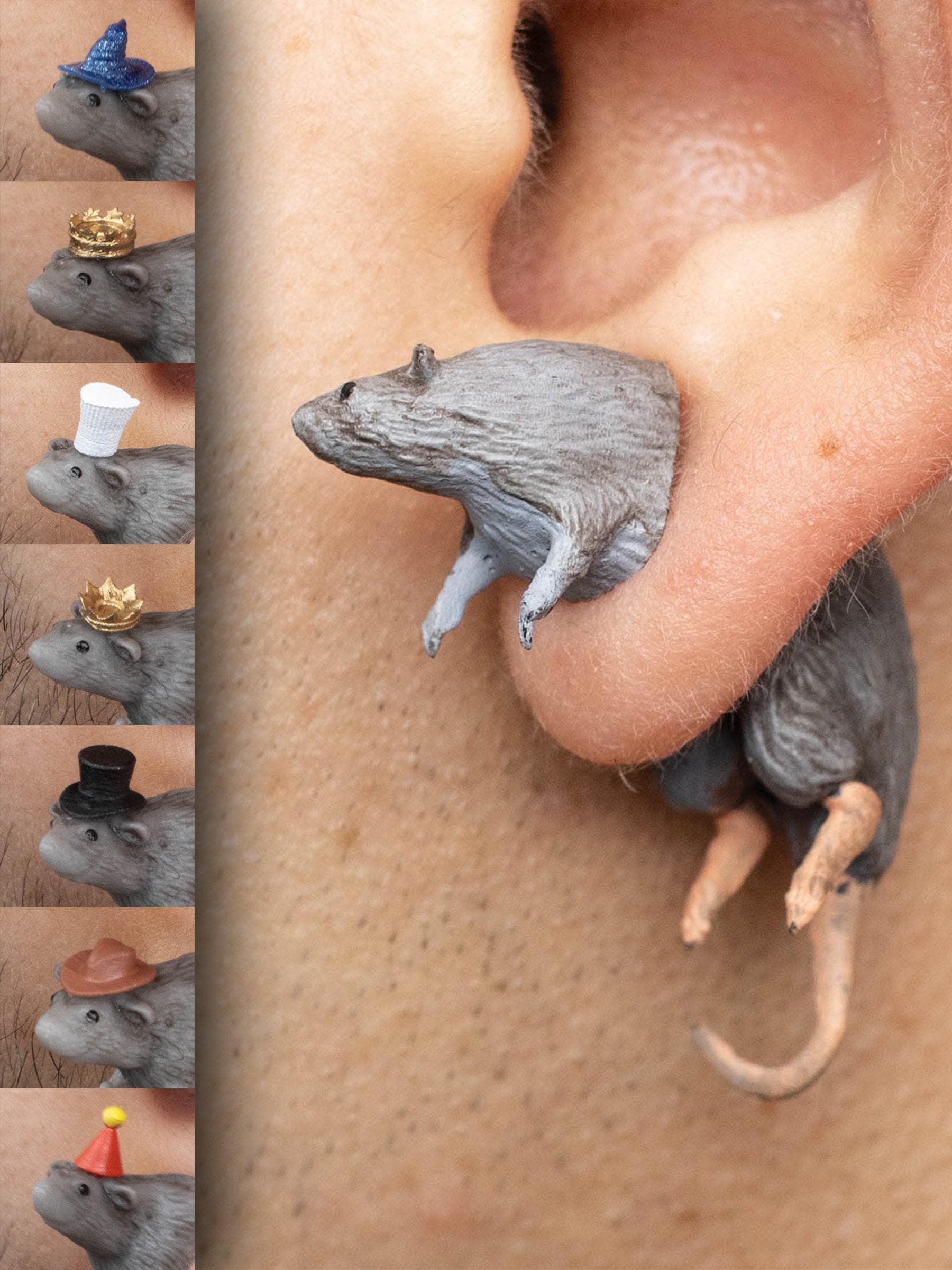 Rat Earrings - Etsy