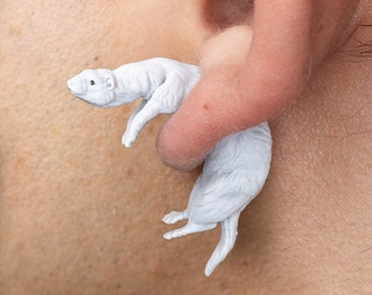 Handgeschilderde fretoorbellen | 3D-geprint | Dierensieraden