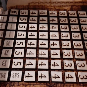 Battlegroup Token/Marker Set made of wood | Various versions | Pinned&Immobilized Marker