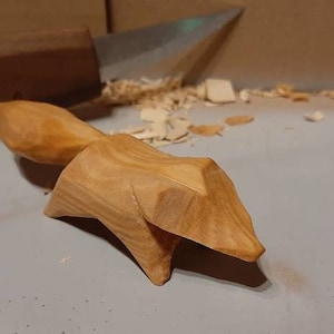 Carved fox